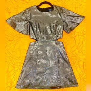 NWT French Connection Gold Mini Dress